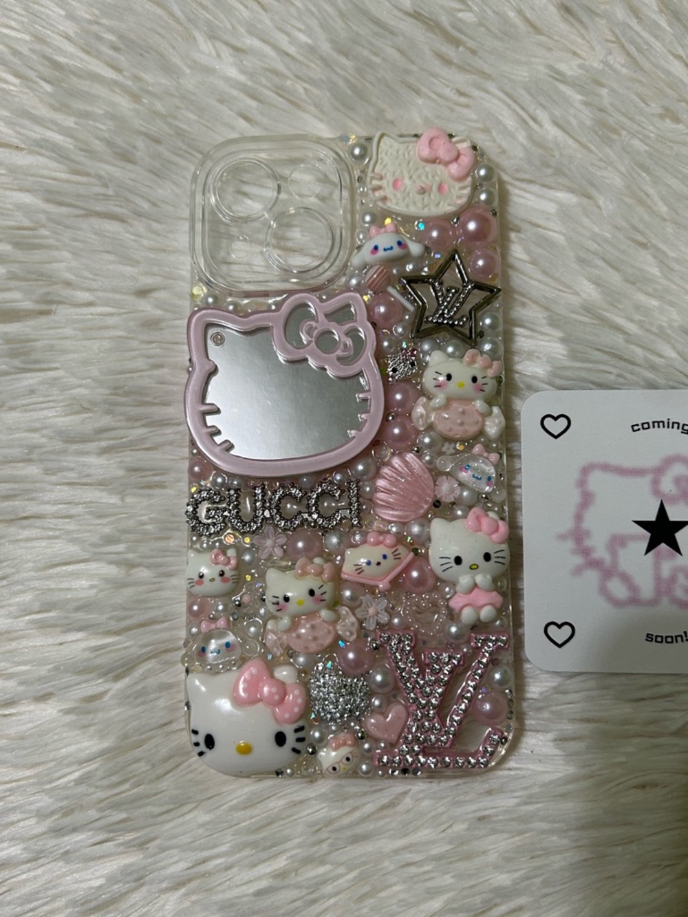 Handmade iPhone 15 Junk Case Hello Kitty Cinnamoroll Luxury Kawaii Mcbling Y2K